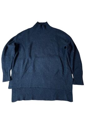 Grace The Perfect Fit Black Ribbed Mock Neck Sweater Size Large